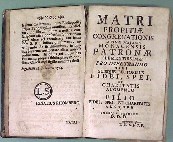 Matri Propitiae Congregationis Latinae Majoris Monacensis Patronae Clementissimae