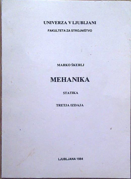 Mehanika - statika tretja izdaja