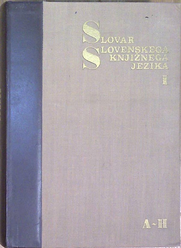 Slovar slovenskega knjižnega jezika I . A -H