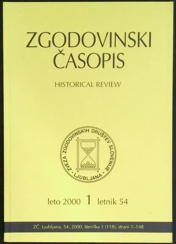 Zgodovinski časopis 1 (118), leto 2000, letnik 54