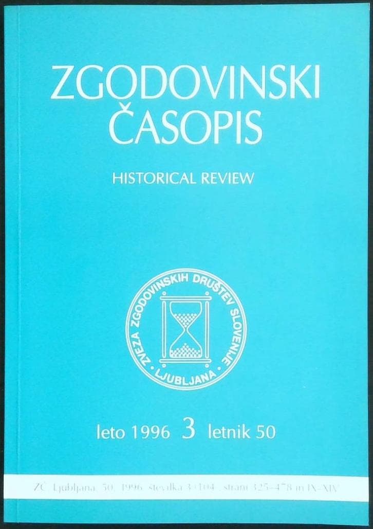 Zgodovinski časopis - letnik 50, leto 1996, št. 3 (104)